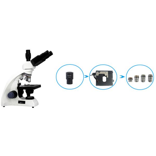 Student Binocular Medical Laboratory Microscope Trinocular Microscope 40x - 2000x