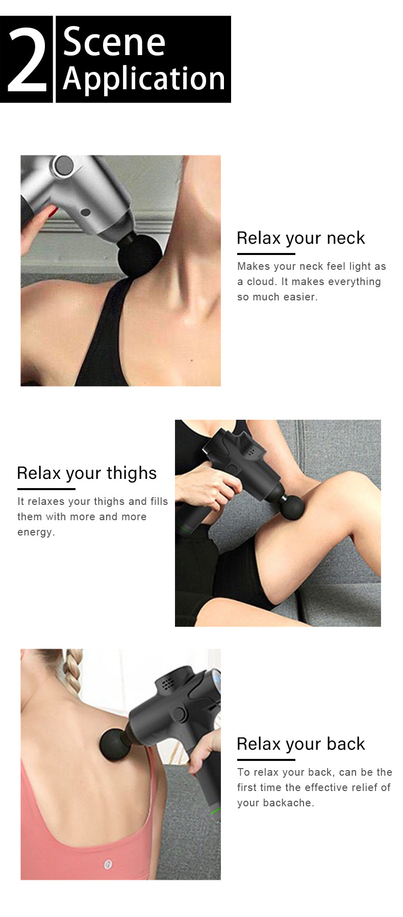 2400mAh Deep Tissue Percussion Massager For Muscle Relief