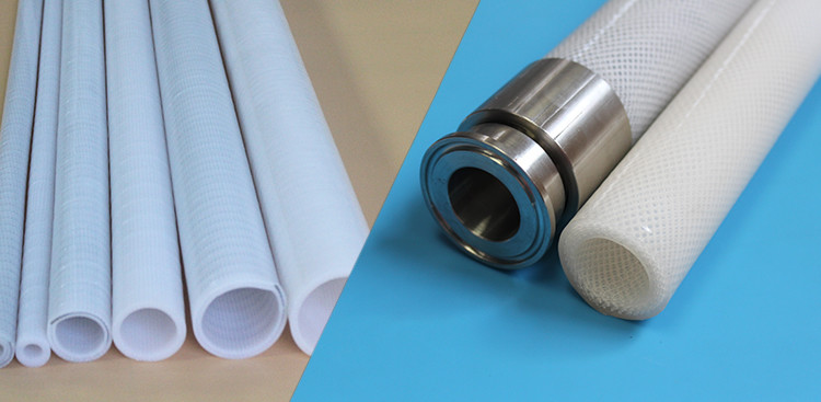 High Transparency Braid Reinforced Silicone Hose , FDA Silicone Tubing