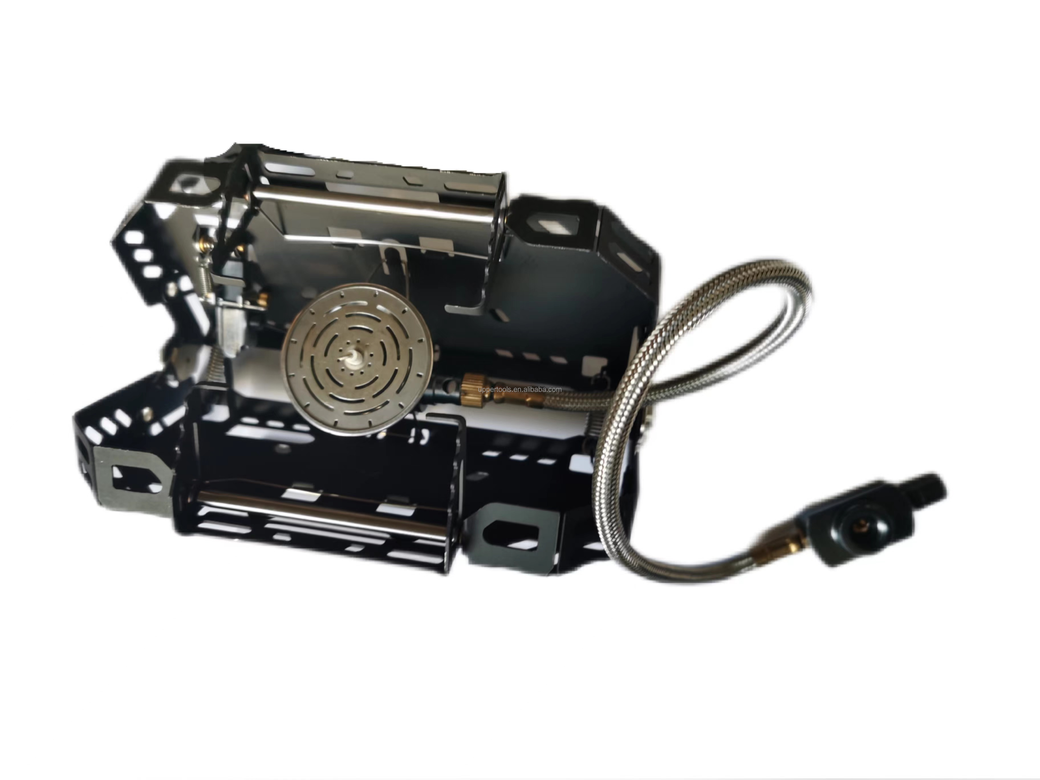 17*4*9cm Stocked Outdoor Gas Stove Portable Camping Stove with Push Button Valves