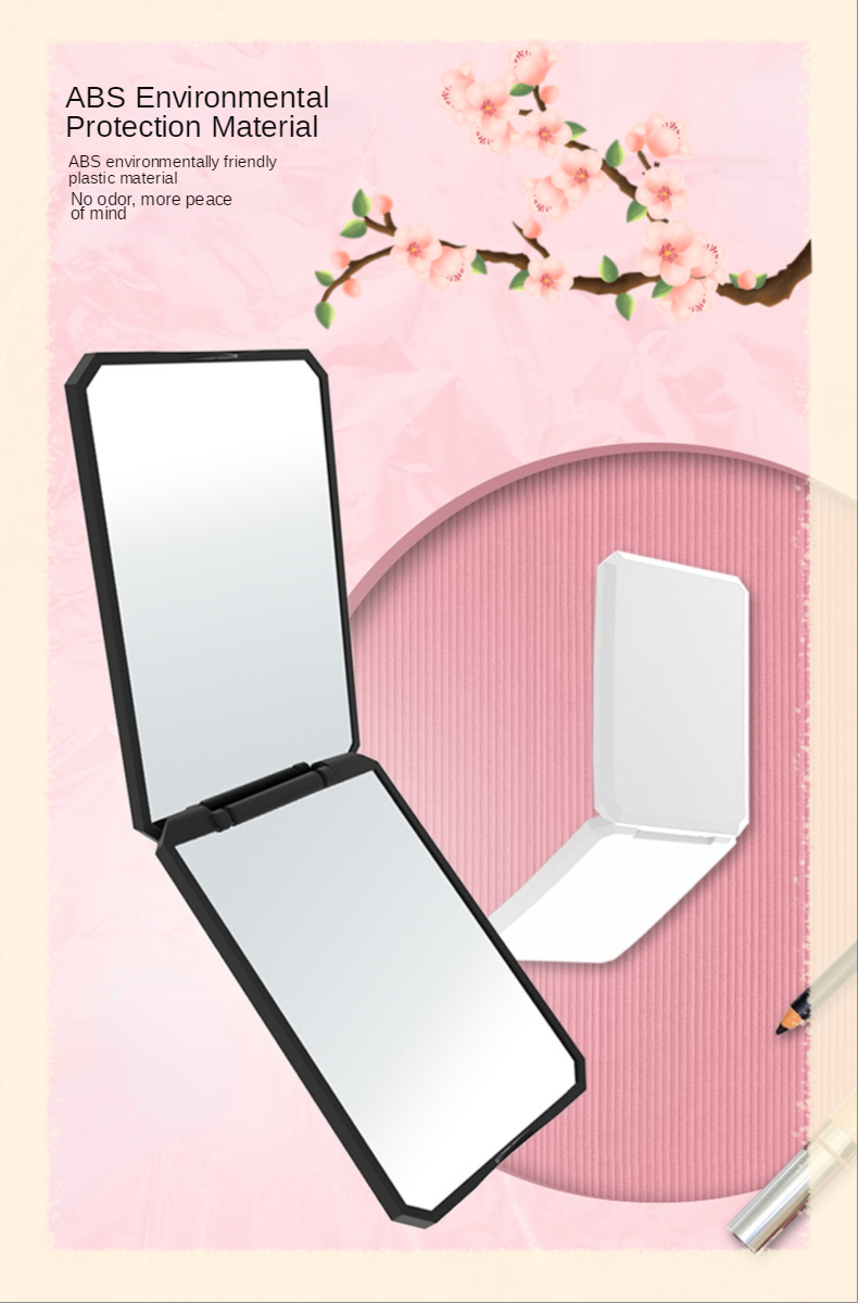 Adjustable Compact Lady Dressing Mirror with Heart-Shaped LED Light and Custom Design