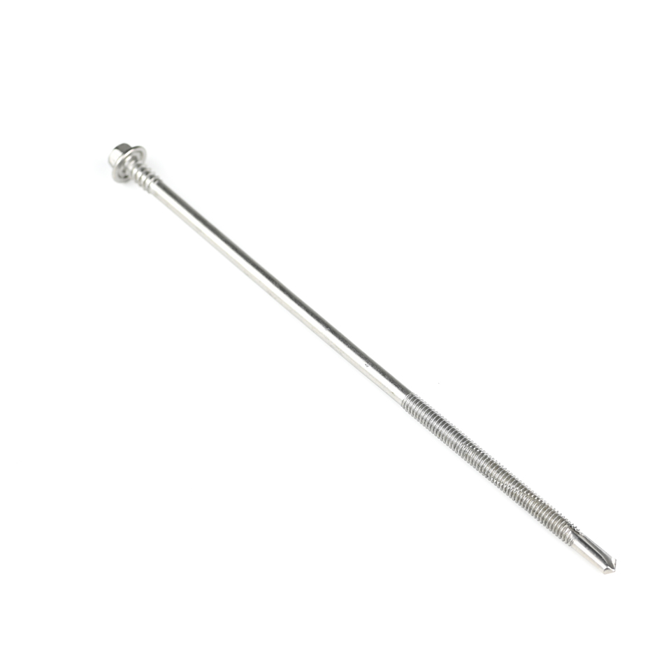 5.5x185mm ZINC Finish Steel Structure Self Tapping Screw with 5 Point Hexagon Head Washer