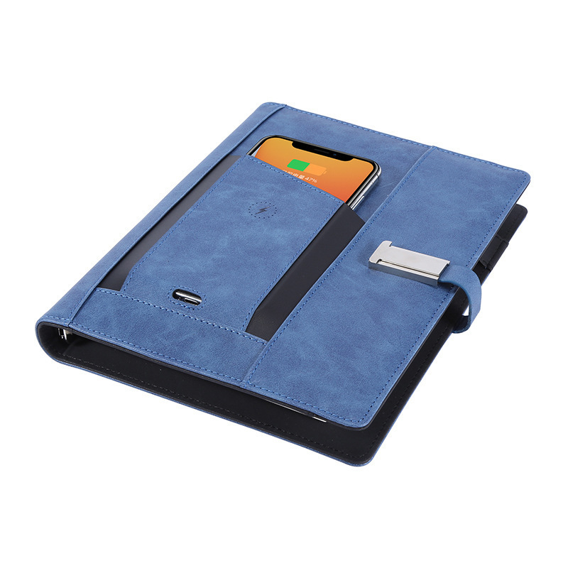 8000mah Personalized Travel Wireless Charging Power Bank with Imitation Leather Cover
