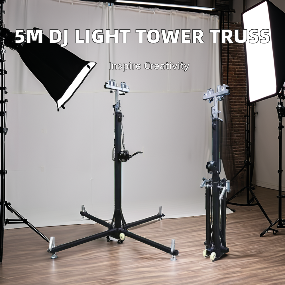 Mobile Lighting Truss Tower Aluminum Stage Crank Lift Tower With Crank Bracket