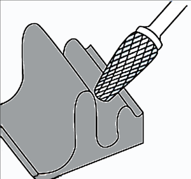 Laser Engraved Cone Carbide Burr SF-3M OEM Tungsten Carbide Deburring Bits