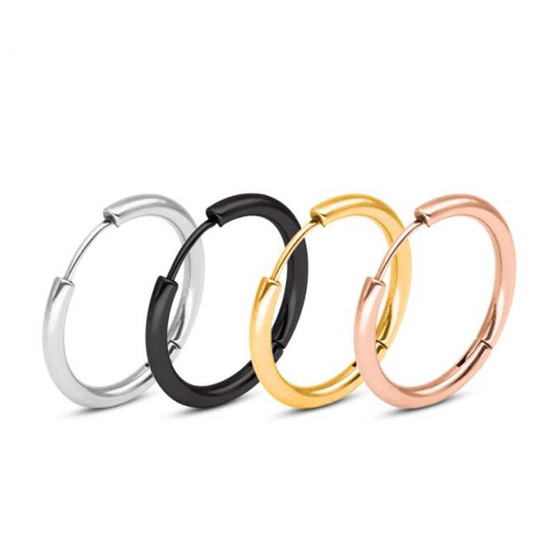Fashion Body Jewelry 4 Colors Fancy Jewelry Cheap Unisex Mini Hoop Stainless Steel Earring