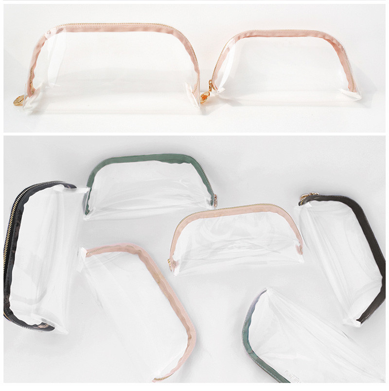Transparent Waterproof Zipper TPU Holographic Cosmetic Bag