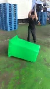 Quality plastic dustbin waste bin plastic garbage bin 120l with wheels for sale