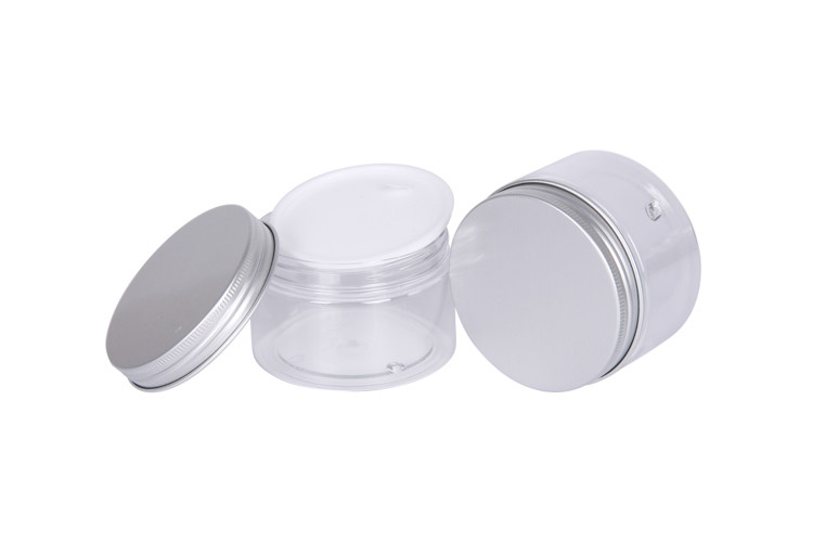 Practical Clear Hot Transfer Plastic Lotion Jars 120g Empty 45mm Height