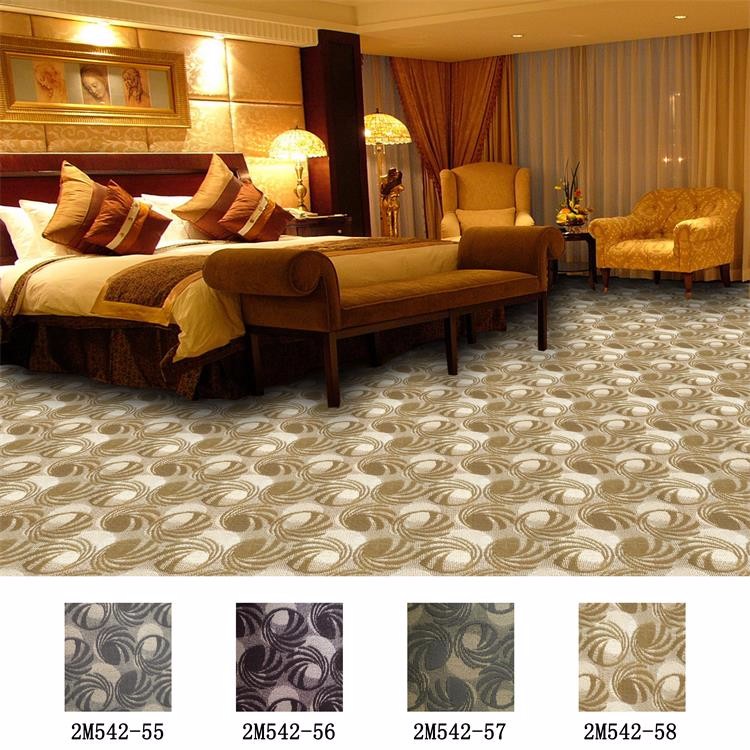 Pastel color printed circle pattern wall to wall pp carpet