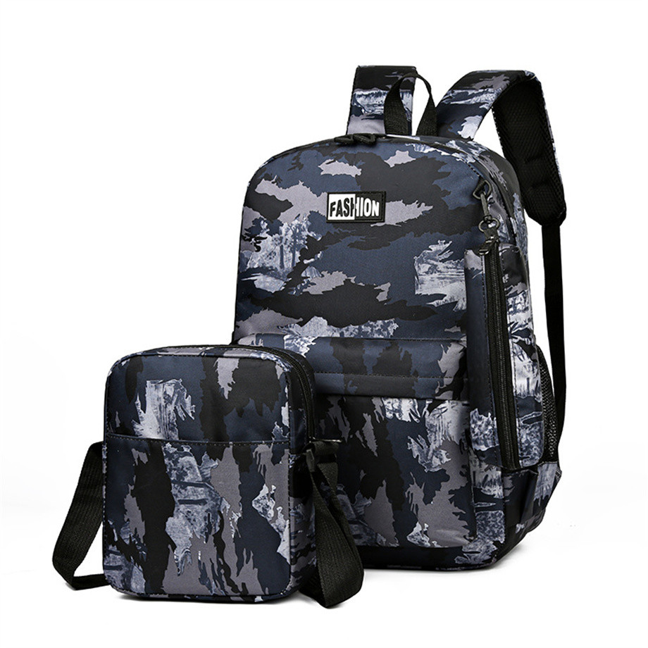 Digital Prints Men's Commuting Backpack Simple Fashion Trendy Middle School Travel Notebook Bag
