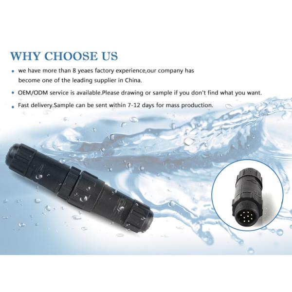 IP68 M14 Waterproof Connector 2-12 Pin for Energy Storage