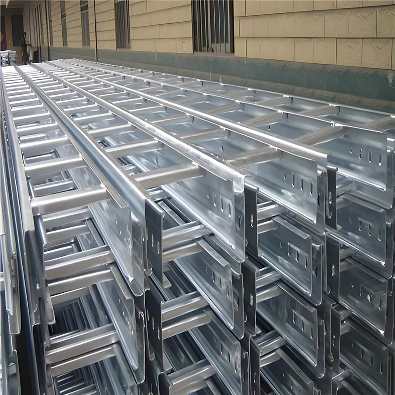 50mm-150mm Height Steel Ladder Type Cable Tray For Heavy Load Up To 500kg And Material In Industrial Environments