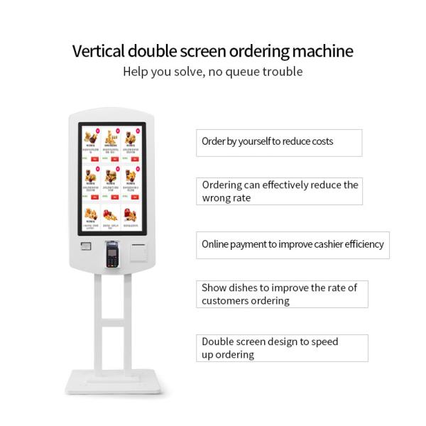 Double Sided Self-Service Payment Terminal Kiosk With QR Scanner POS Brackets Printer