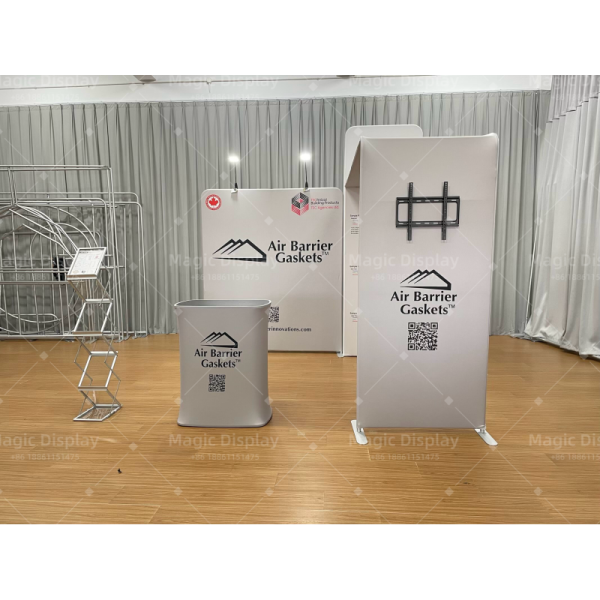 Trade Shows Booth Set with Backdrop Banner Stand Table Cover Display