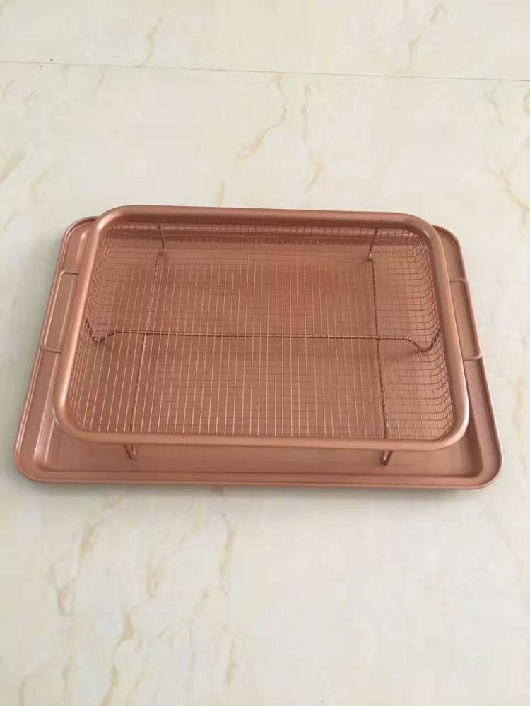 As seen on TV Air Fryer copper crisper chef baking tray set copper basket gotham copper bakeware