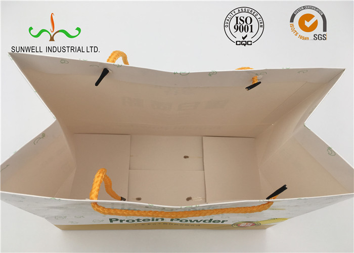 Heat Sealed Brown Kraft Paper Bag For Food , Flat Promotional Paper Bags