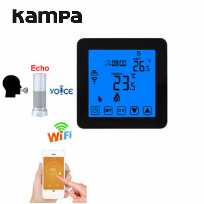 New Design Wifi Thermostat With Echo Voice Function For Floor Heating