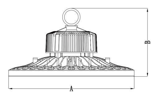 100W UFO LED High Bay Light Die Cast Aluminum Material 5 Years Guarantee