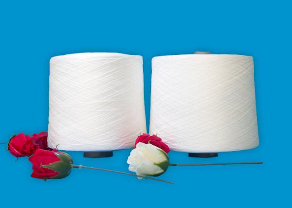 Buy Eco Friendly Heat Setting TFO Ring Polyester Sewing Thread Yarn Raw White at wholesale prices