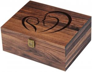 Quality Walnut Souvenir Wooden Packaging Box With Latch And Lid for sale