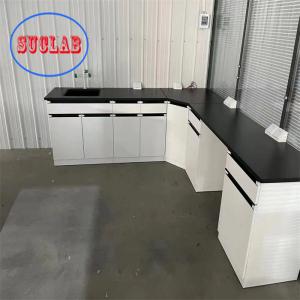 China Lab Furnitures Price Cold-rolled Steel Frame with 12mm Thick Glass Shelf for Laboratory on sale