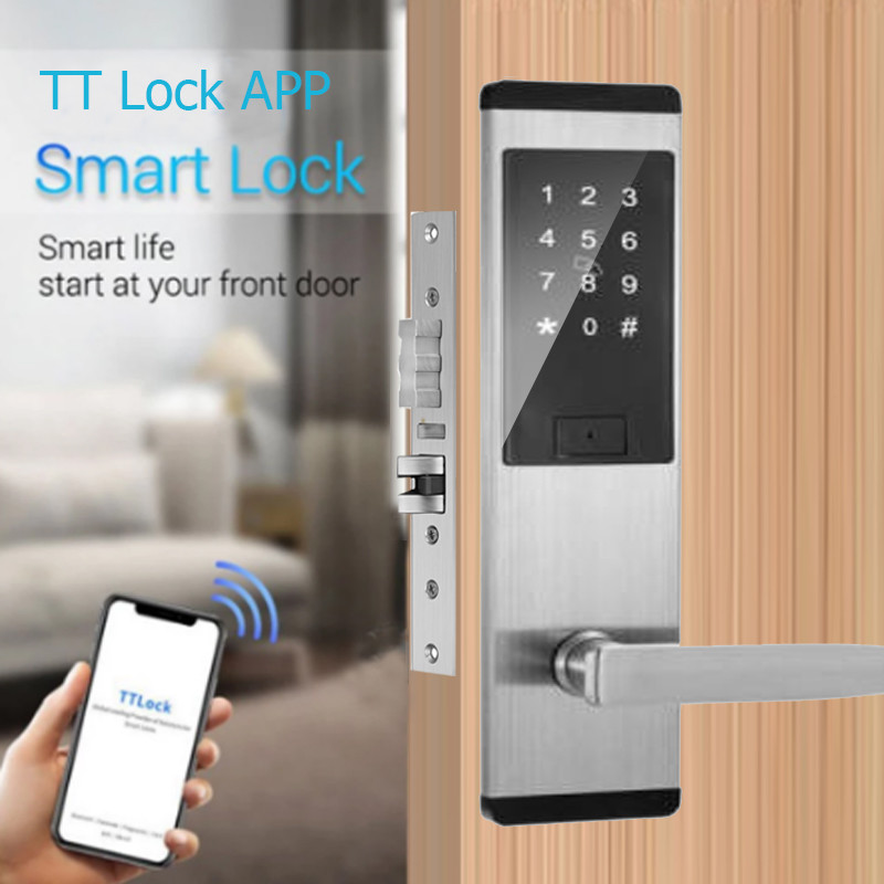 Three Colors Optional Password Apartment Smart Door Lock with TTlock App