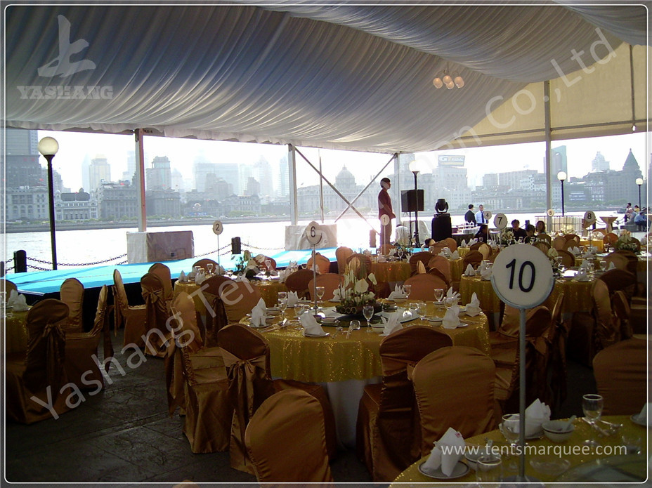 350 Seater Wedding Reception Marquee Banquet Tent Rental With Clear Glass Walls