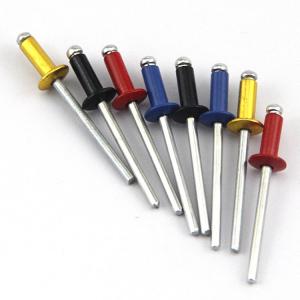 Quality Colored And Sliver Open Type Domed Head Aluminium Blind Pop Rivets DIN7337 for sale