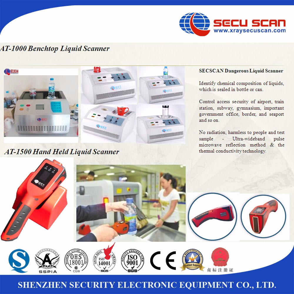 Hand Held Liquid Detection Systems , portable liquid analysis AT1500