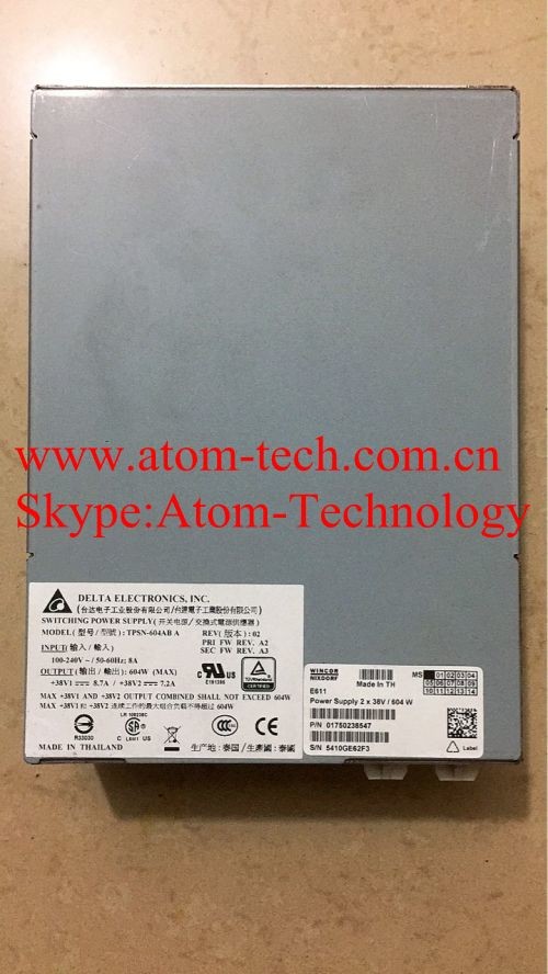 ATM Machine Wincor Nixdorf C4060 cineo ATM Wincor Machine 1750238547 Power Suppy 2x38V/604W 01750238547