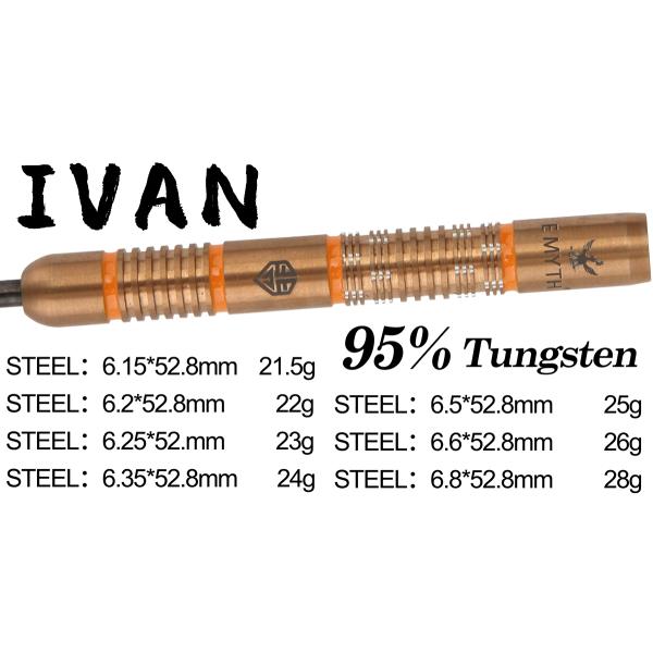 Emyth 90% Tungsten Steel Tip Darts 22g IVAN Set