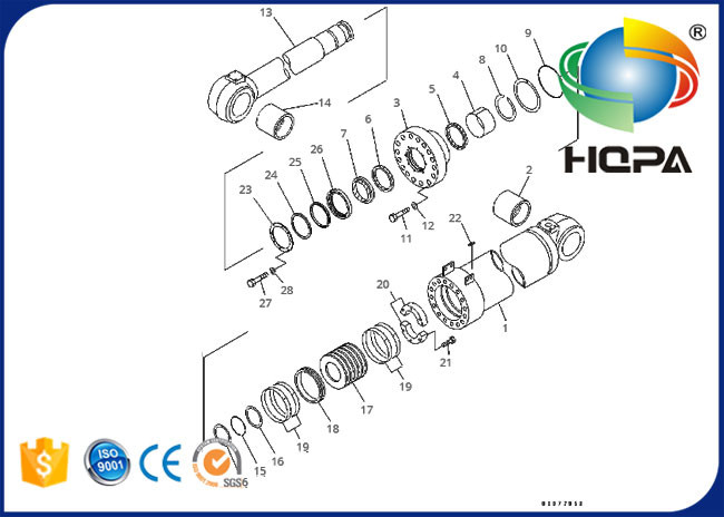 707-99-96130 707 99 96130 7079996130 Dump Cylinder Seal Kit For Komatsu WA900-3