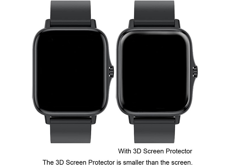 1.3inch Full Coverage Curved Edge Glass Smartwatch Screen Protector 3 PACK