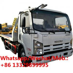 Quality HOT SALE! ISUZU Euro5 5 ton light duty flatbed wrecker small wrecker tow truck for sale, Good price road towing truck for sale