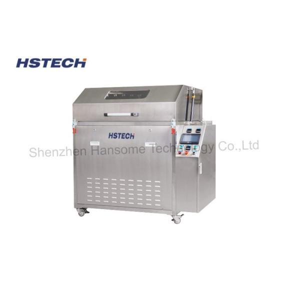 PLC Control Aqueous Auto SMT Wave Solder Pallets Condenser Spraying Cleaner
