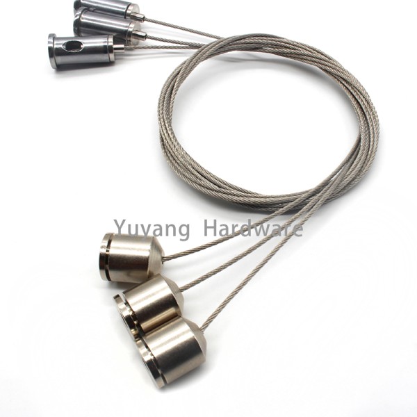 Dongguan Custom Lighting Accessories Brass Adjustable Hook Cable Gripper for Cable Hanging Kit