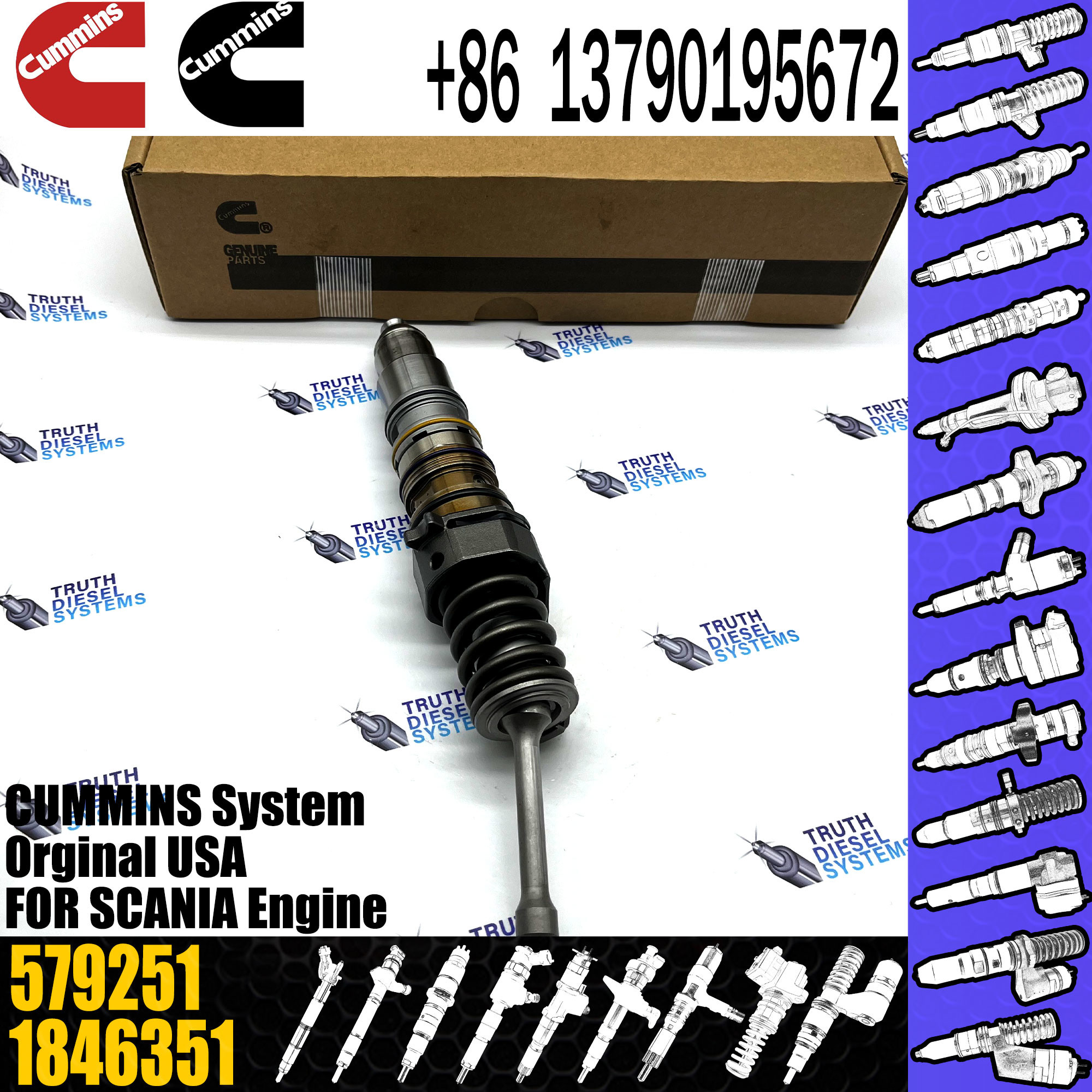 Diesel Engine Fuel Injector 1521977 1511696 1846351 579264 1731091 579253 570016 579251
