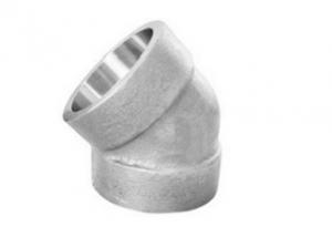 Quality SS Forged Steel High Pressure Pipe Fittings 3000lbs 45deg Elbow With S/W Ends for sale