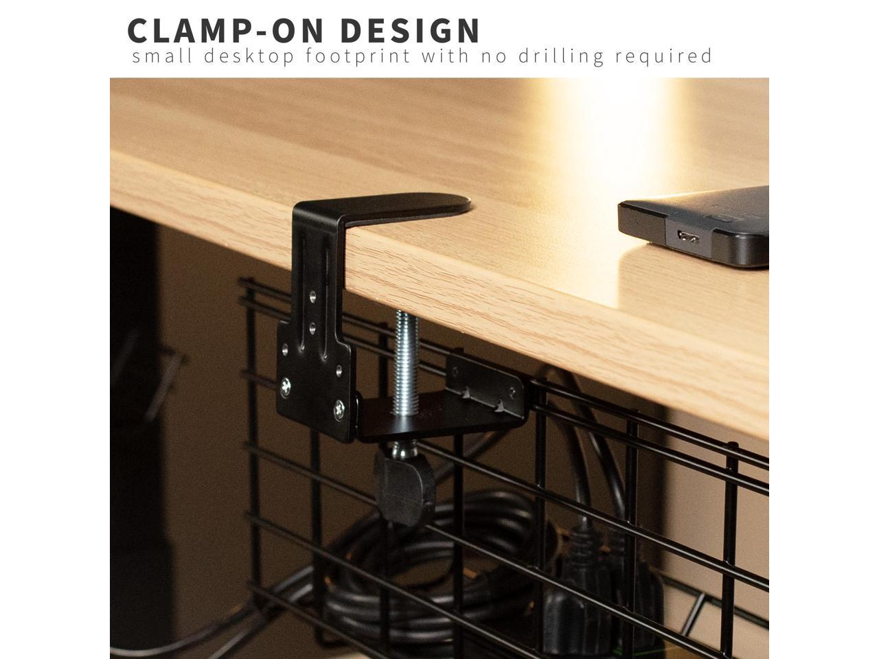 No Drill Wire Management Tray Organizer for Office and Home 40*10*10cm Customized Logo