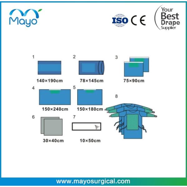 OR Drape Disposable Sterile Universal Surgical Pack With Gown