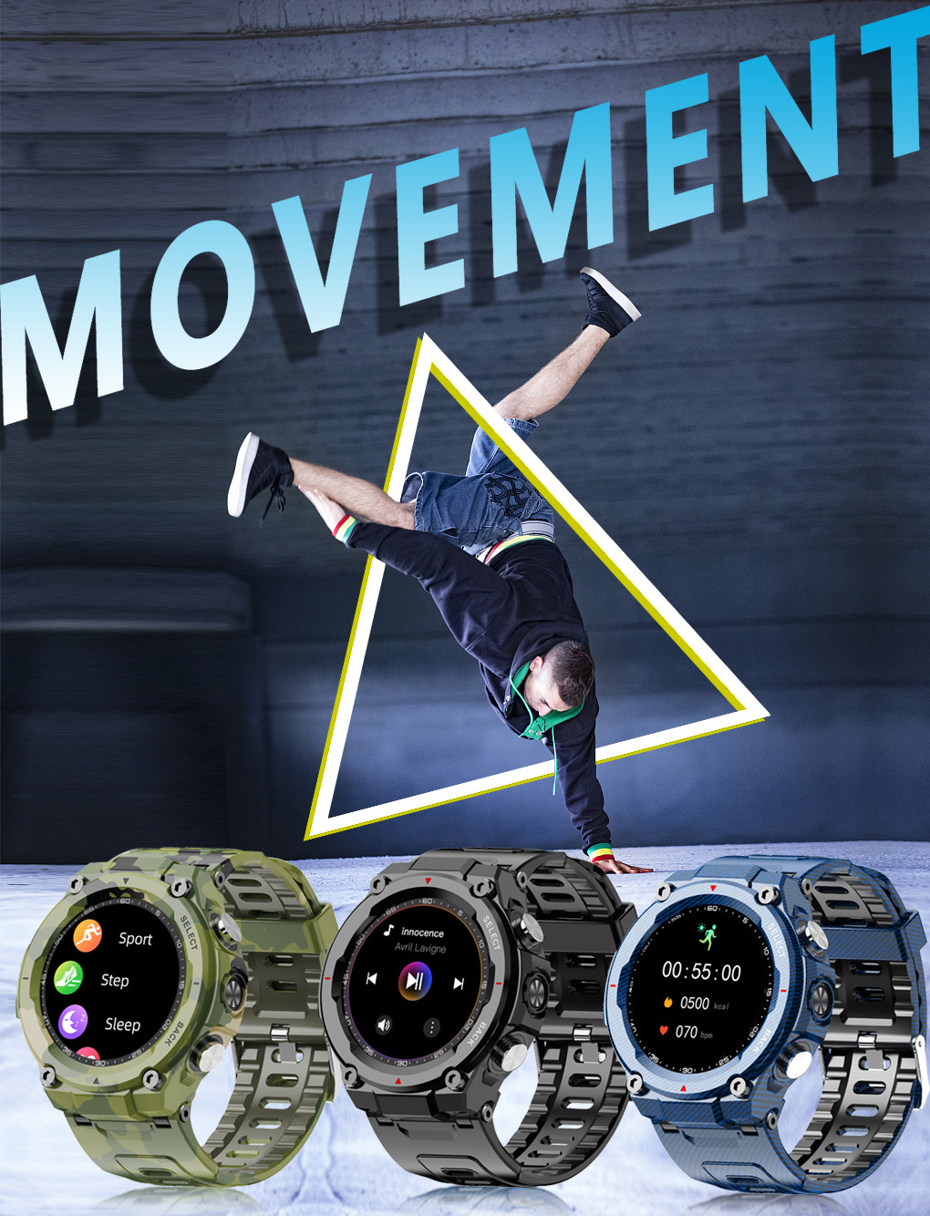 Waterproof IP68 Blood Pressure Smart Watch Fitness Tracker Multilingual Q998k