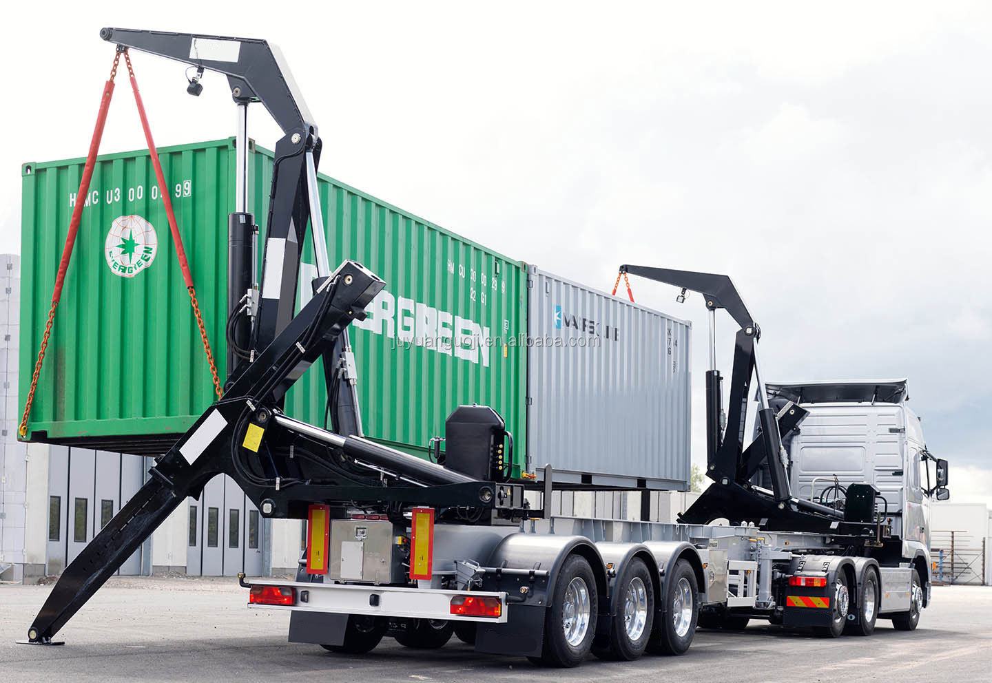 King Pin 2" 50mm JOST 3 Axle Container Side Lifter Semi Trailer for Container Handling