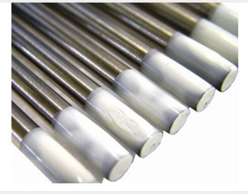 White Pure Tungsten Electrodes , Copper Welding Electrode 150mm 175mm Length