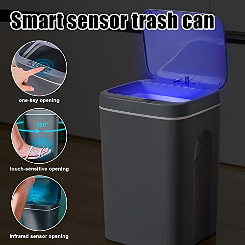 14L Slim Smart Sensor Trash Can Electric Automatic Stainless Steel Garbage Bin Office Kitchen Home Rubbish Dustbin