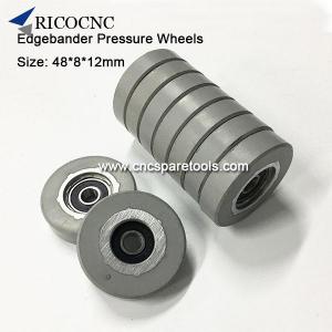 Quality woodworking edgebander machines 48x8x12mm Pressure Roller Wheels with bearings for sale for sale