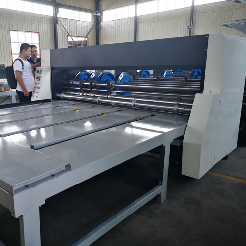 Rs4 Chain Feeding Rotary Slotter Machine Corrugated Box Packing White