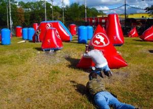 China Inflatable PVC Bunkers Paintball For Adult And Kids , Paintball Tank Paintball Fields on sale