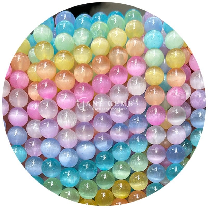 Wholesale Natural Gemstone Round Loose Beads 8mm Blue Gypsum Loose Beads Round Hematite Beads Spacers for Jewelry Making