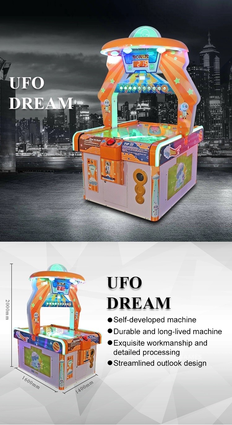 UFO Dream Redemption Arcade Machines For 2 Players 110V 220V Orange Color